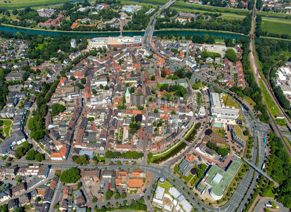 Luftaufnahme Dorsten - Altstadtbereich und Innenstadtzentrum in Dorsten im Bundesland Nordrhein-Westfalen