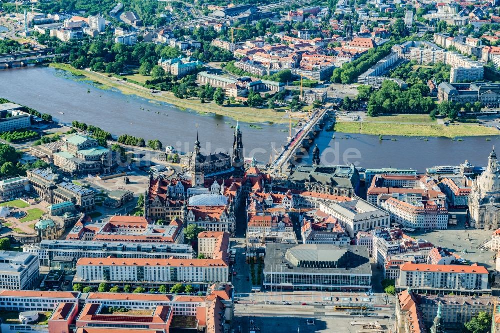 Luftbild Dresden - Altstadtbereich und Innenstadtzentrum in Dresden im Bundesland Sachsen, Deutschland