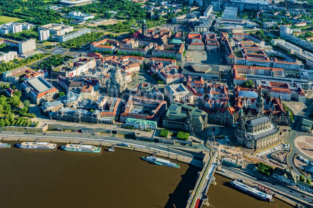 Luftbild Dresden - Altstadtbereich und Innenstadtzentrum in Dresden im Bundesland Sachsen, Deutschland