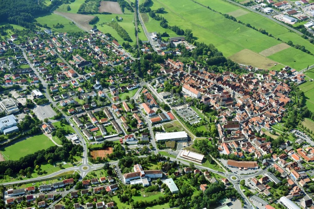 Luftbild Ebern - Altstadtbereich und Innenstadtzentrum in Ebern im Bundesland Bayern, Deutschland