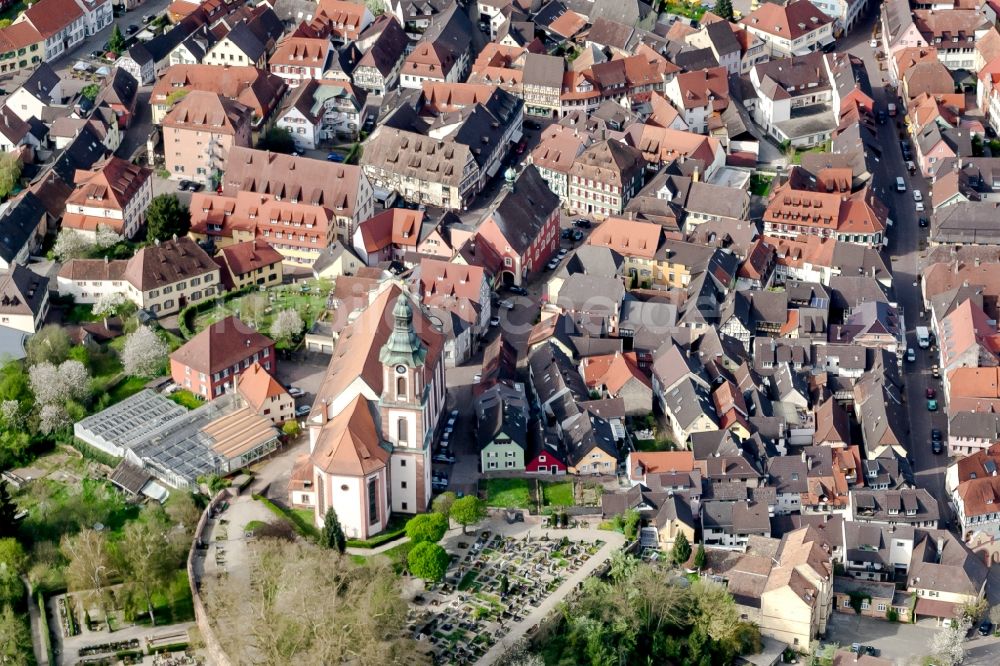 Luftbild Ettenheim - Altstadtbereich und Innenstadtzentrum in Ettenheim im Bundesland Baden-Württemberg