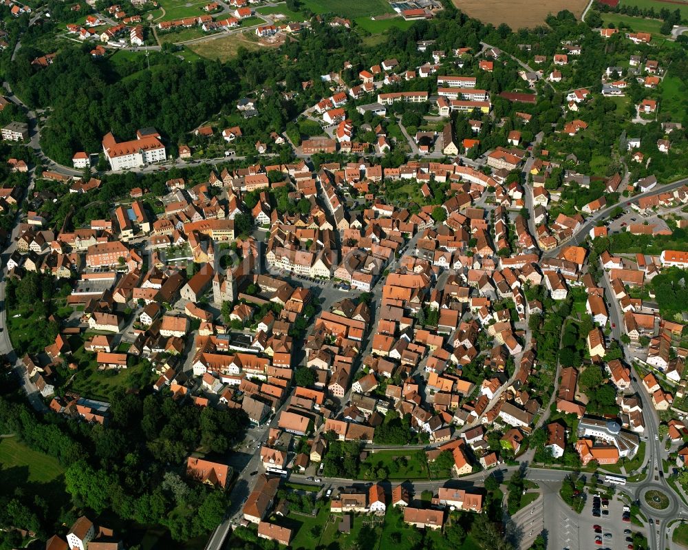 Luftbild Feuchtwangen - Altstadtbereich und Innenstadtzentrum in Feuchtwangen im Bundesland Bayern, Deutschland