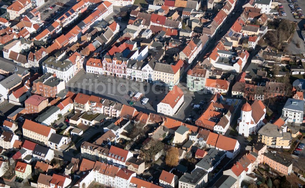 Luftbild Finsterwalde - Altstadtbereich und Innenstadtzentrum in Finsterwalde im Bundesland Brandenburg, Deutschland