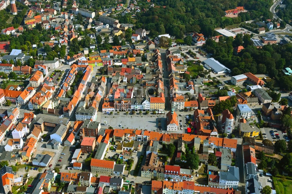 Luftaufnahme Finsterwalde - Altstadtbereich und Innenstadtzentrum in Finsterwalde im Bundesland Brandenburg, Deutschland