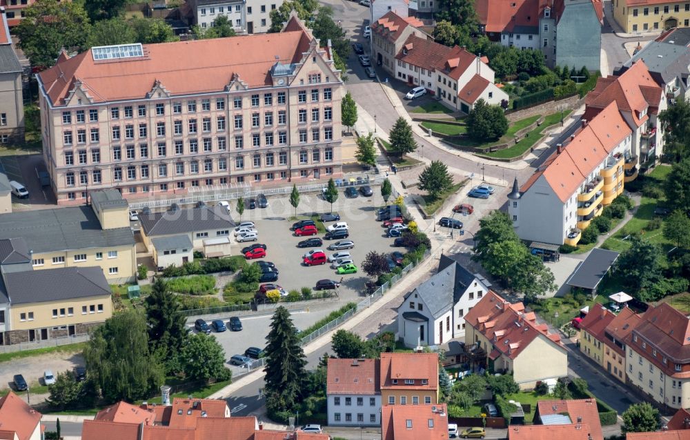 Freiberg von oben - Altstadtbereich und Innenstadtzentrum in Freiberg im Bundesland Sachsen, Deutschland