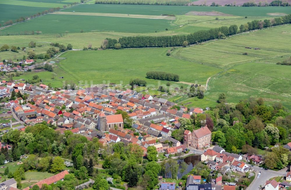 Luftbild Wittstock/Dosse - Altstadtbereich und Innenstadtzentrum Freyenstein in Wittstock/Dosse im Bundesland Brandenburg, Deutschland