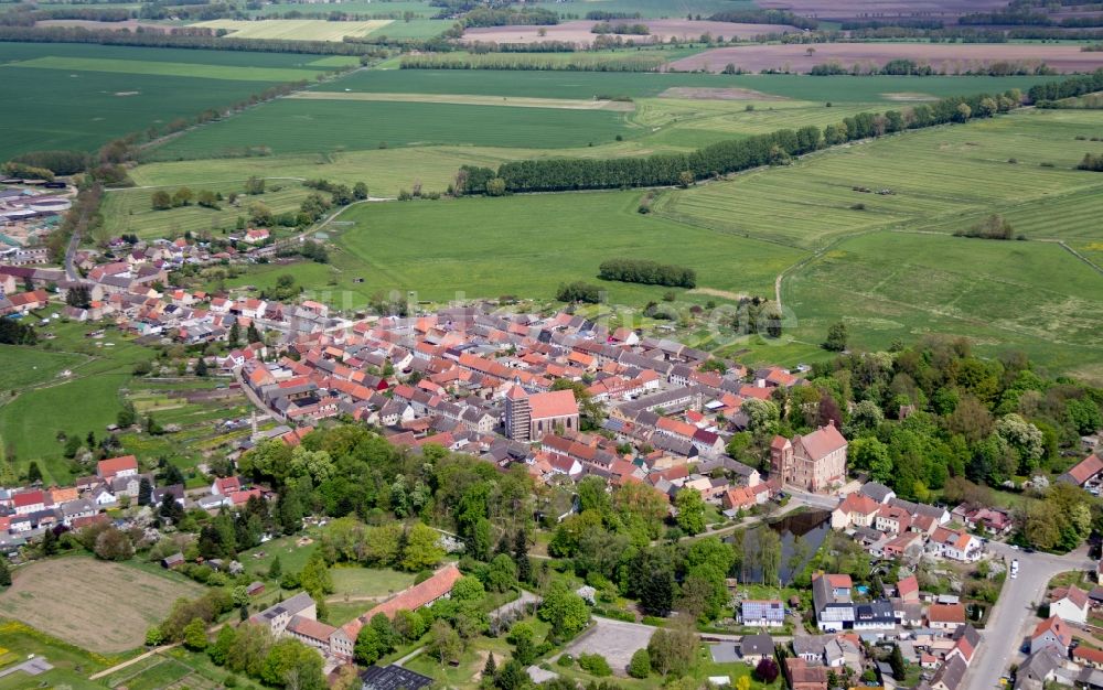 Luftaufnahme Wittstock/Dosse - Altstadtbereich und Innenstadtzentrum Freyenstein in Wittstock/Dosse im Bundesland Brandenburg, Deutschland