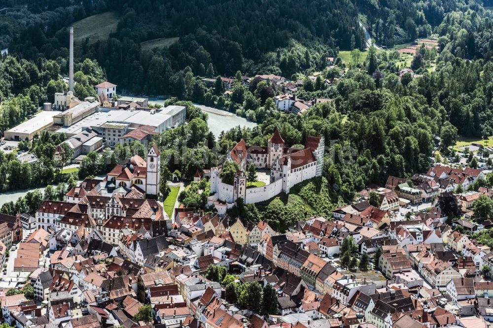 Luftbild Füssen - Altstadtbereich und Innenstadtzentrum in Füssen im Bundesland Bayern, Deutschland