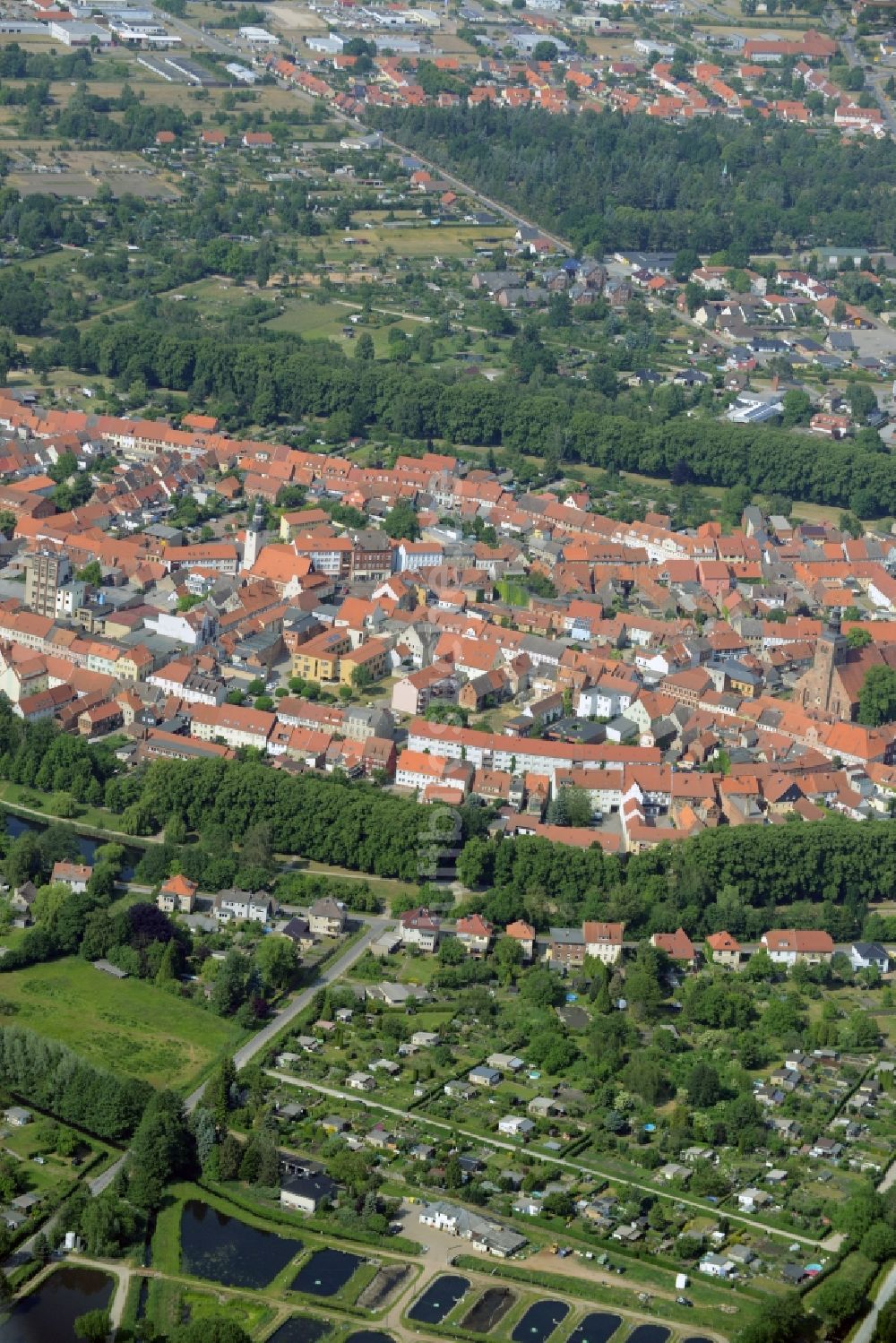 Luftbild Gardelegen - Altstadtbereich und Innenstadtzentrum in Gardelegen im Bundesland Sachsen-Anhalt