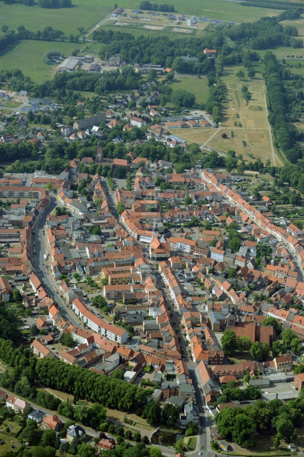 Luftbild Gardelegen - Altstadtbereich und Innenstadtzentrum in Gardelegen im Bundesland Sachsen-Anhalt