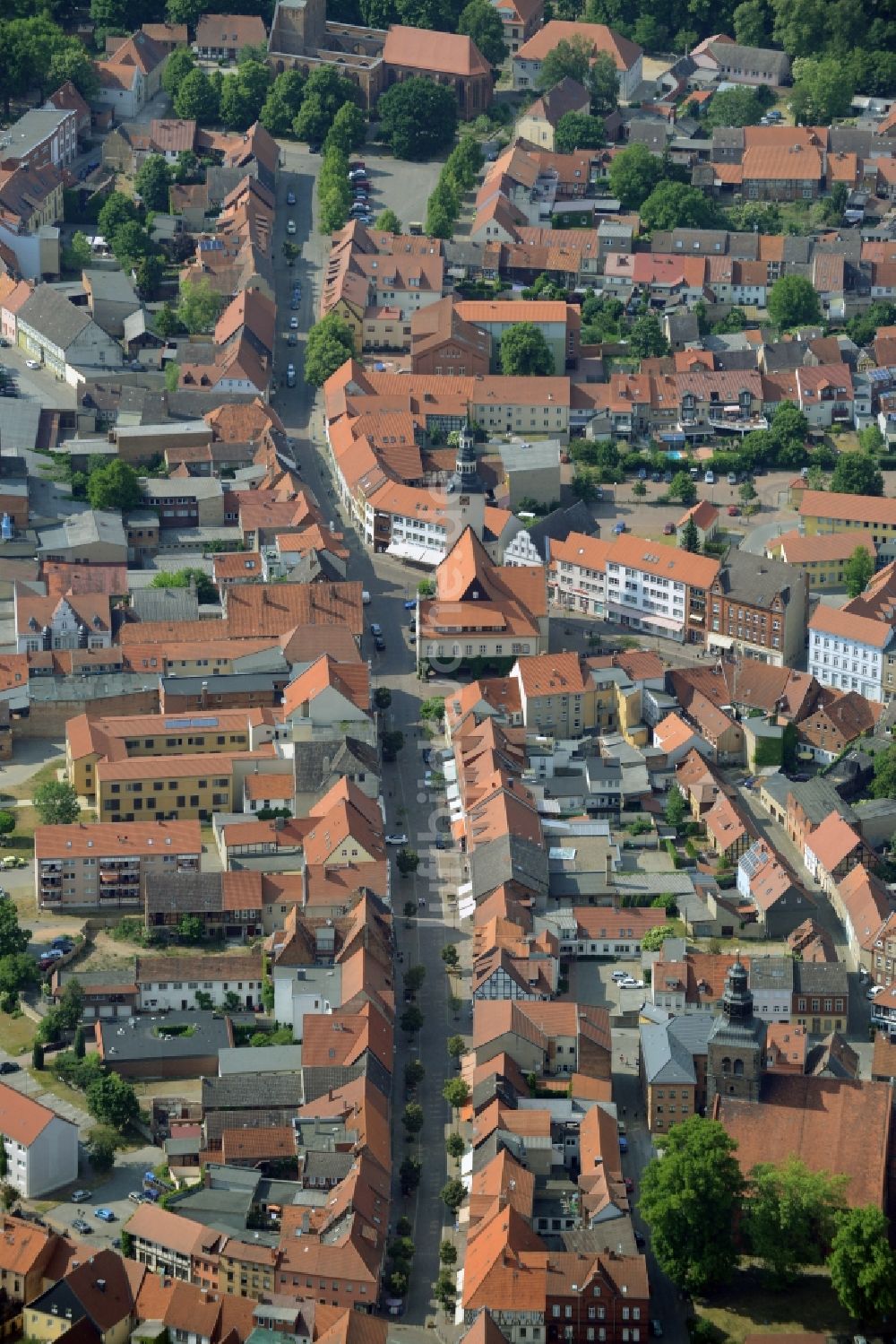 Luftaufnahme Gardelegen - Altstadtbereich und Innenstadtzentrum in Gardelegen im Bundesland Sachsen-Anhalt