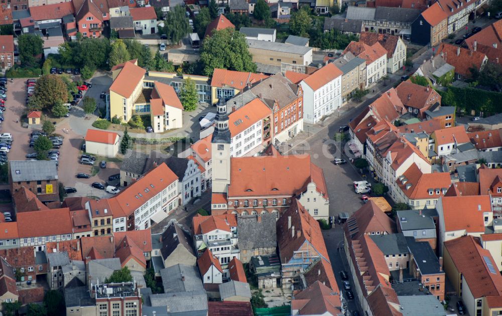 Hansestadt Gardelegen aus der Vogelperspektive: Altstadtbereich und Innenstadtzentrum in Gardelegen im Bundesland Sachsen-Anhalt, Deutschland