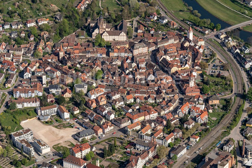 Luftaufnahme Gengenbach - Altstadtbereich und Innenstadtzentrum in Gengenbach im Bundesland Baden-Württemberg, Deutschland