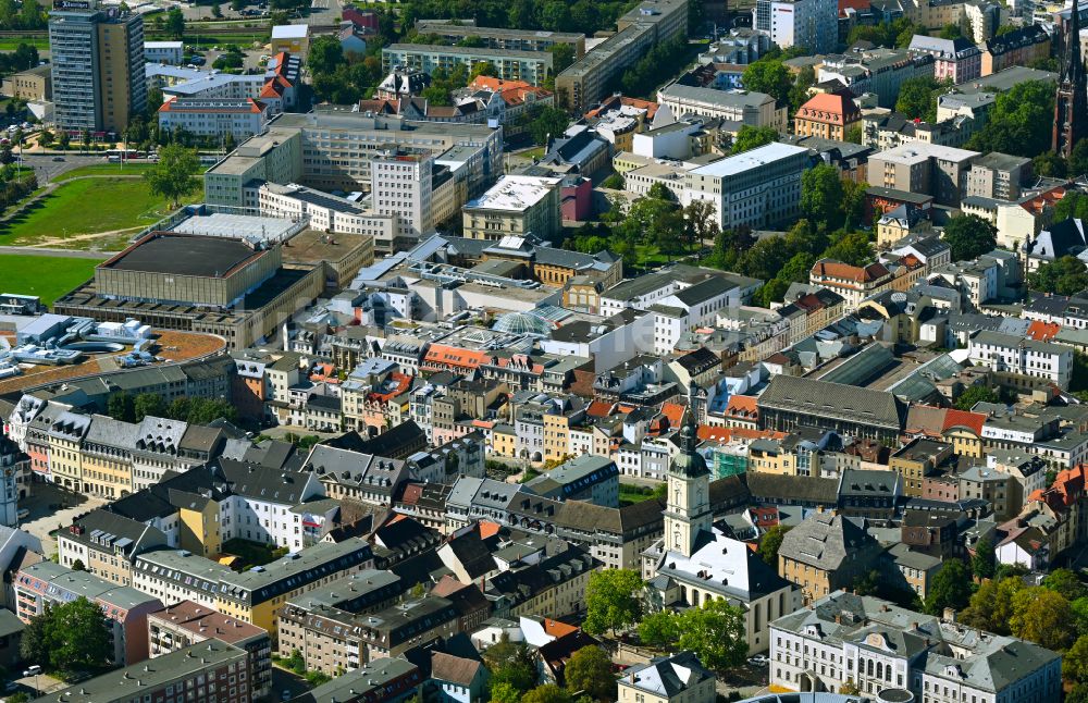 Luftbild Gera - Altstadtbereich und Innenstadtzentrum in Gera im Bundesland Thüringen, Deutschland