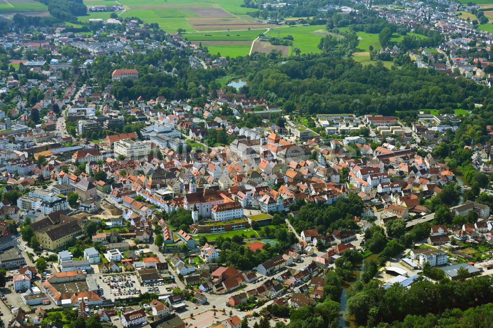 Günzburg von oben - Altstadtbereich und Innenstadtzentrum in Günzburg im Bundesland Bayern, Deutschland