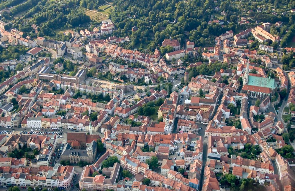 Görlitz von oben - Altstadtbereich und Innenstadtzentrum in Görlitz im Bundesland Sachsen, Deutschland