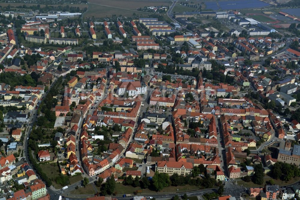 Luftbild Großenhain - Altstadtbereich und Innenstadtzentrum in Großenhain im Bundesland Sachsen