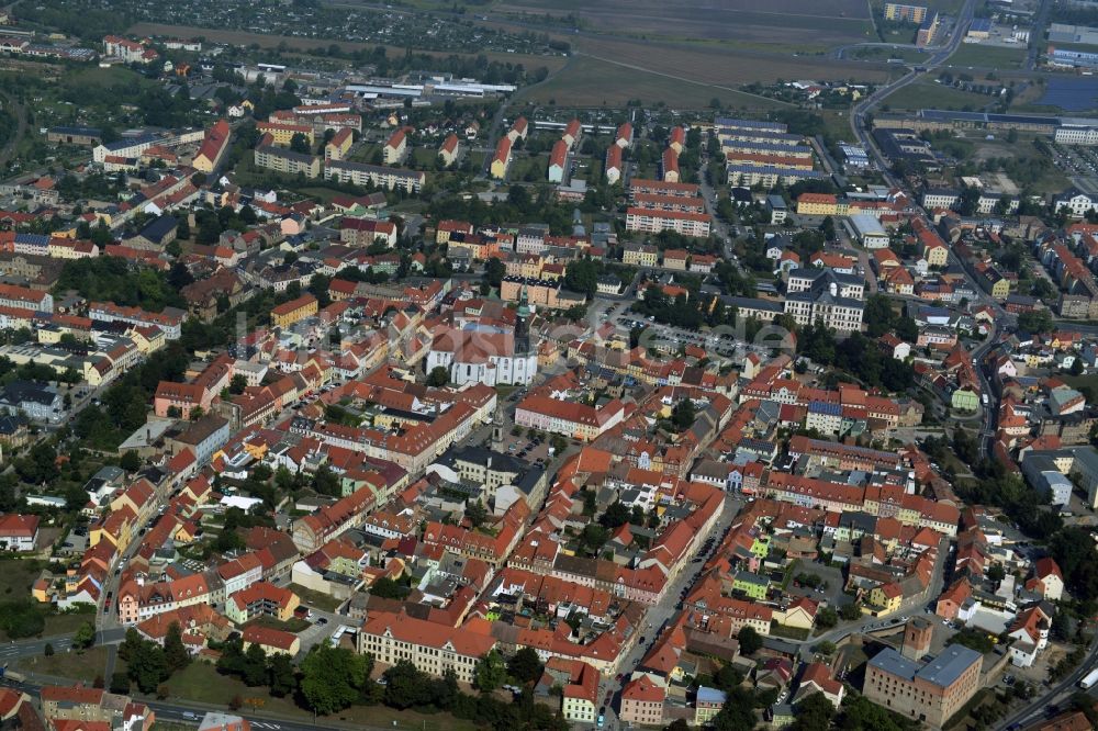 Luftbild Großenhain - Altstadtbereich und Innenstadtzentrum in Großenhain im Bundesland Sachsen