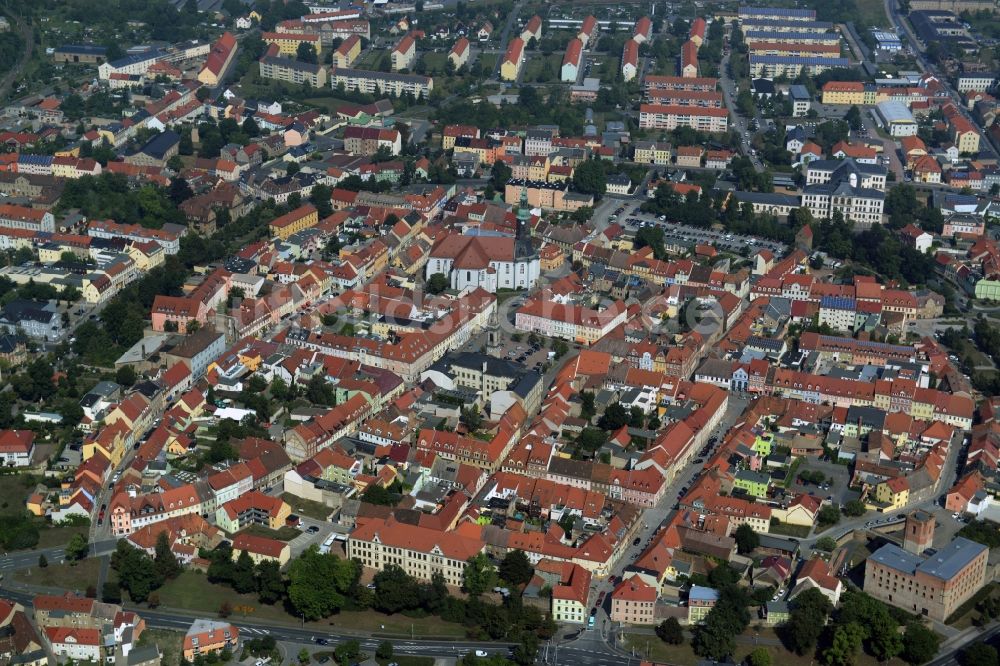 Luftaufnahme Großenhain - Altstadtbereich und Innenstadtzentrum in Großenhain im Bundesland Sachsen