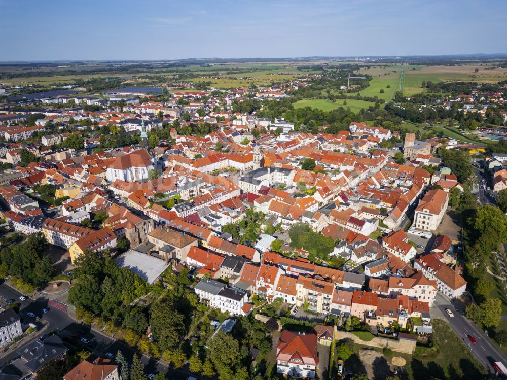 Luftaufnahme Großenhain - Altstadtbereich und Innenstadtzentrum in Großenhain im Bundesland Sachsen, Deutschland