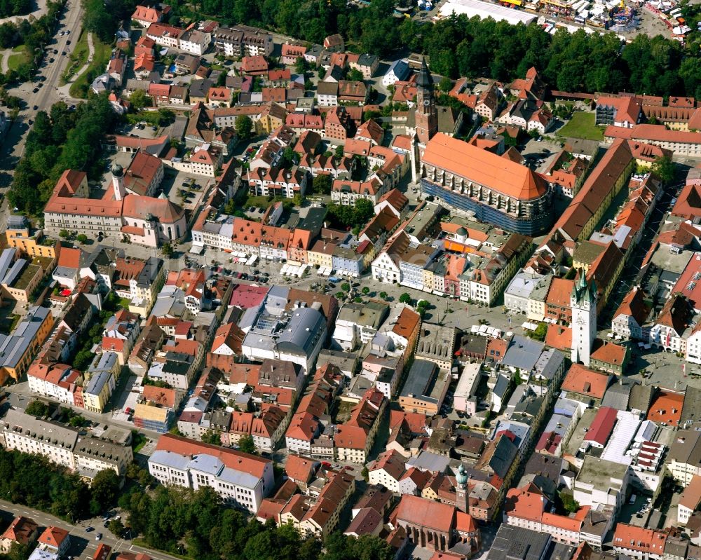 Luftaufnahme Gstütt - Altstadtbereich und Innenstadtzentrum in Gstütt im Bundesland Bayern, Deutschland