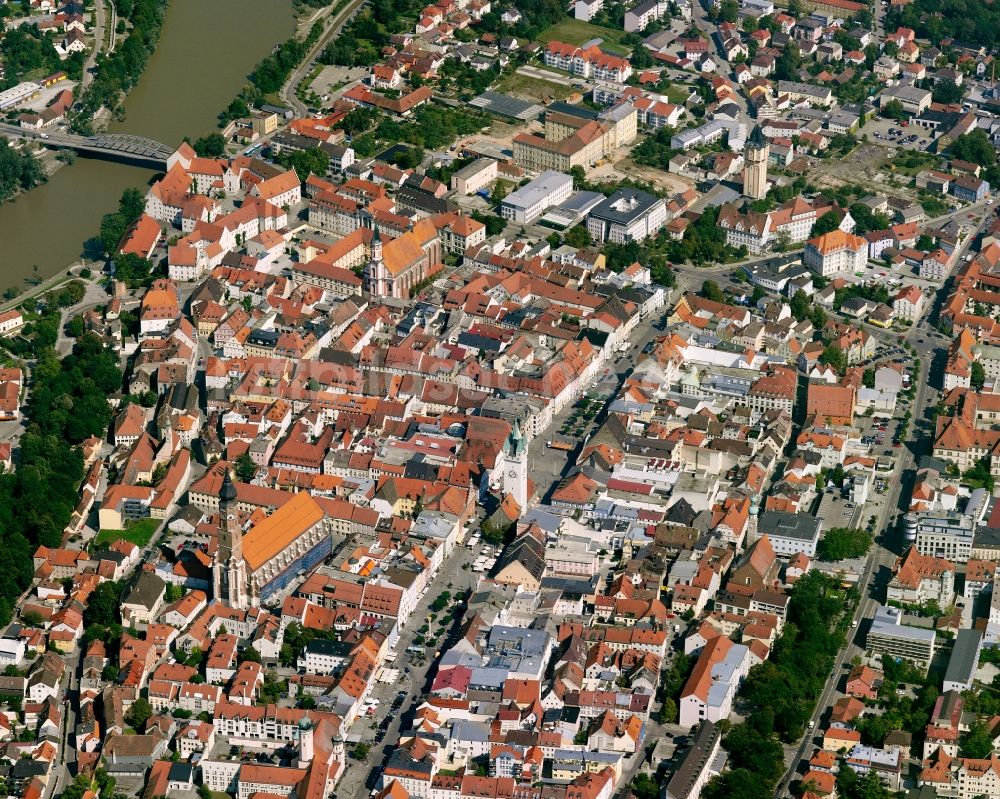 Gstütt von oben - Altstadtbereich und Innenstadtzentrum in Gstütt im Bundesland Bayern, Deutschland