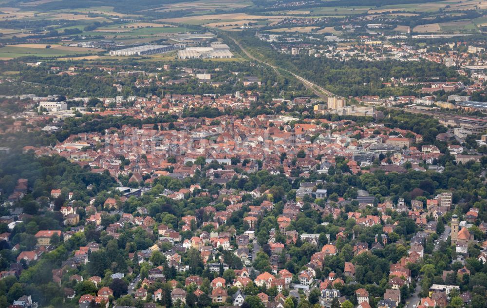 Luftaufnahme Göttingen - Altstadtbereich und Innenstadtzentrum in Göttingen im Bundesland Niedersachsen, Deutschland