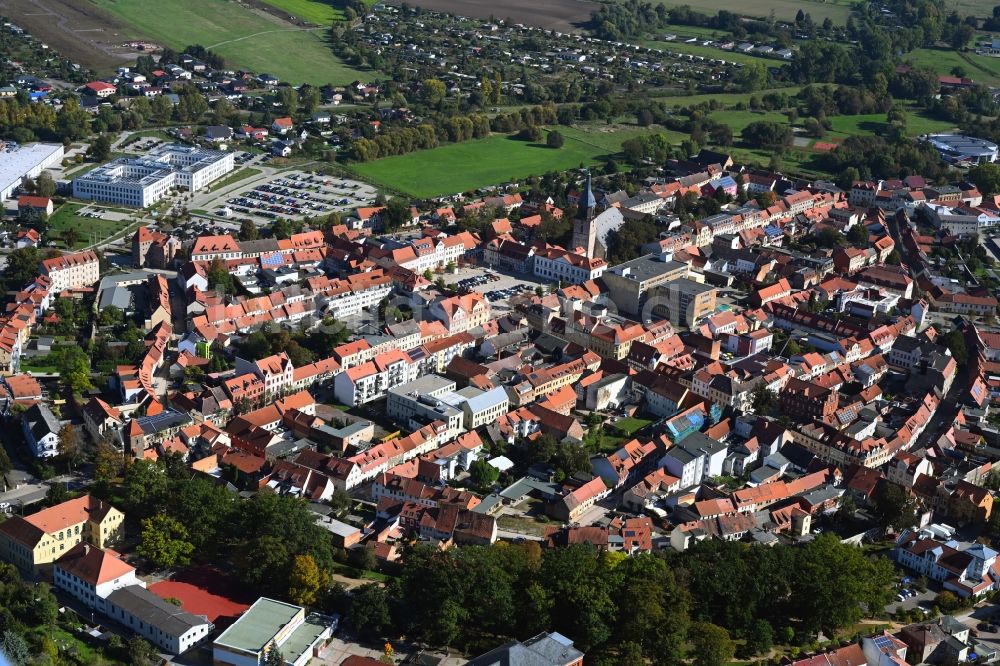 Luftaufnahme Haldensleben - Altstadtbereich und Innenstadtzentrum in Haldensleben im Bundesland Sachsen-Anhalt, Deutschland