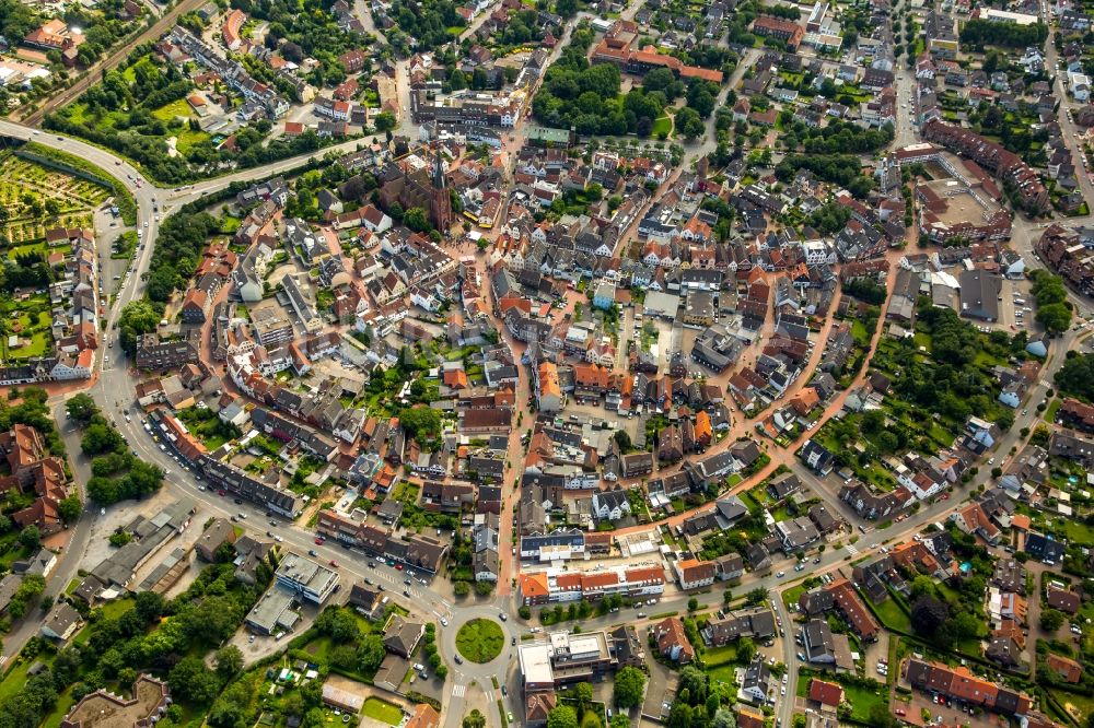 Haltern am See von oben - Altstadtbereich und Innenstadtzentrum in Haltern am See im Bundesland Nordrhein-Westfalen