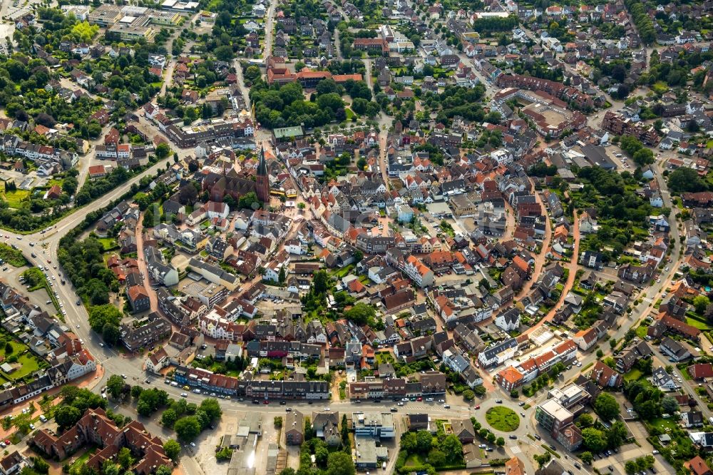 Luftaufnahme Haltern am See - Altstadtbereich und Innenstadtzentrum in Haltern am See im Bundesland Nordrhein-Westfalen