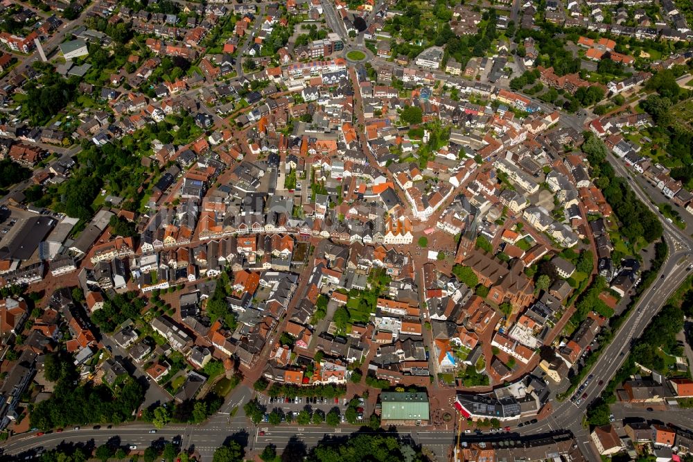 Haltern am See aus der Vogelperspektive: Altstadtbereich und Innenstadtzentrum in Haltern am See im Bundesland Nordrhein-Westfalen