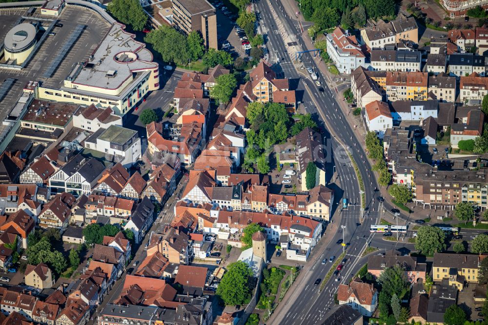 Luftaufnahme Hameln - Altstadtbereich und Innenstadtzentrum in Hameln im Bundesland Niedersachsen, Deutschland