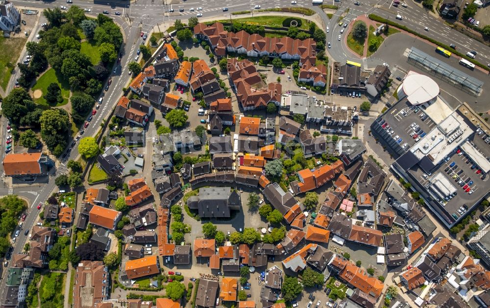 Luftbild Hattingen - Altstadtbereich und Innenstadtzentrum in Hattingen im Bundesland Nordrhein-Westfalen