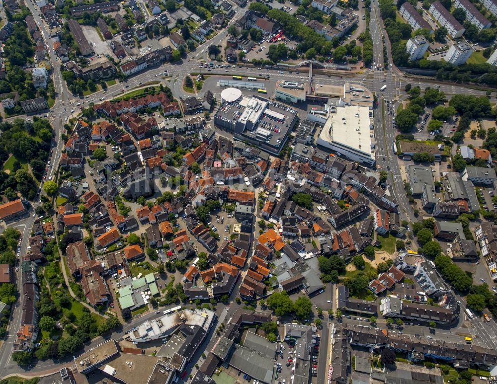 Luftaufnahme Hattingen - Altstadtbereich und Innenstadtzentrum in Hattingen im Bundesland Nordrhein-Westfalen