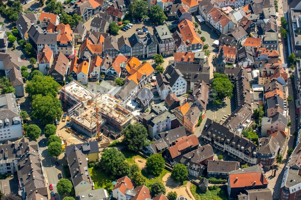 Hattingen aus der Vogelperspektive: Altstadtbereich und Innenstadtzentrum in Hattingen im Bundesland Nordrhein-Westfalen