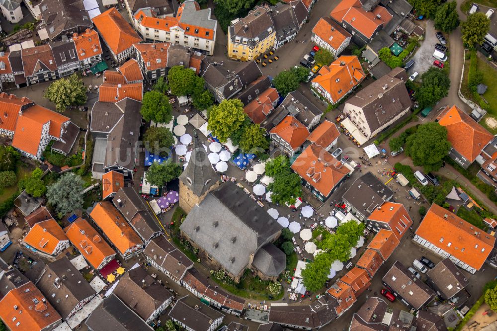 Luftbild Hattingen - Altstadtbereich und Innenstadtzentrum in Hattingen im Bundesland Nordrhein-Westfalen