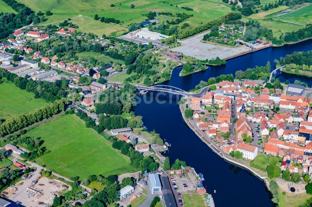 Havelberg von oben - Altstadtbereich und Innenstadtzentrum Havelberg an der Elbe im Bundesland Sachsen-Anhalt, Deutschland