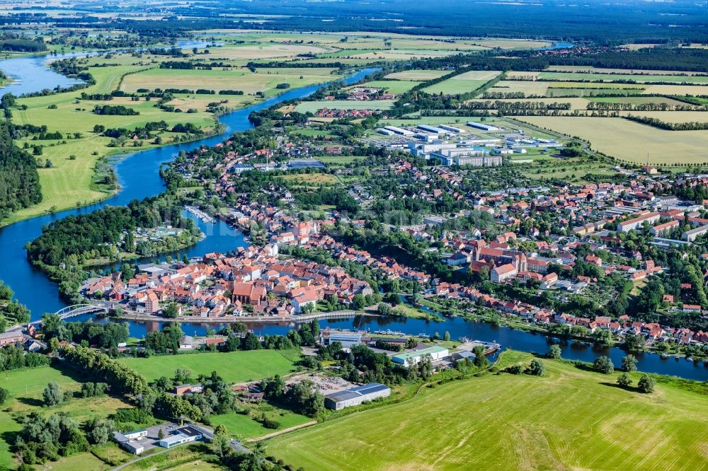 Luftbild Havelberg - Altstadtbereich und Innenstadtzentrum Havelberg an der Elbe im Bundesland Sachsen-Anhalt, Deutschland