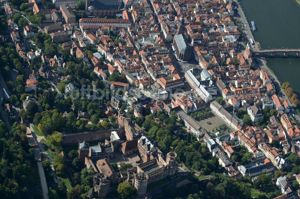 Luftaufnahme Heidelberg - Altstadtbereich und Innenstadtzentrum in Heidelberg im Bundesland Baden-Württemberg