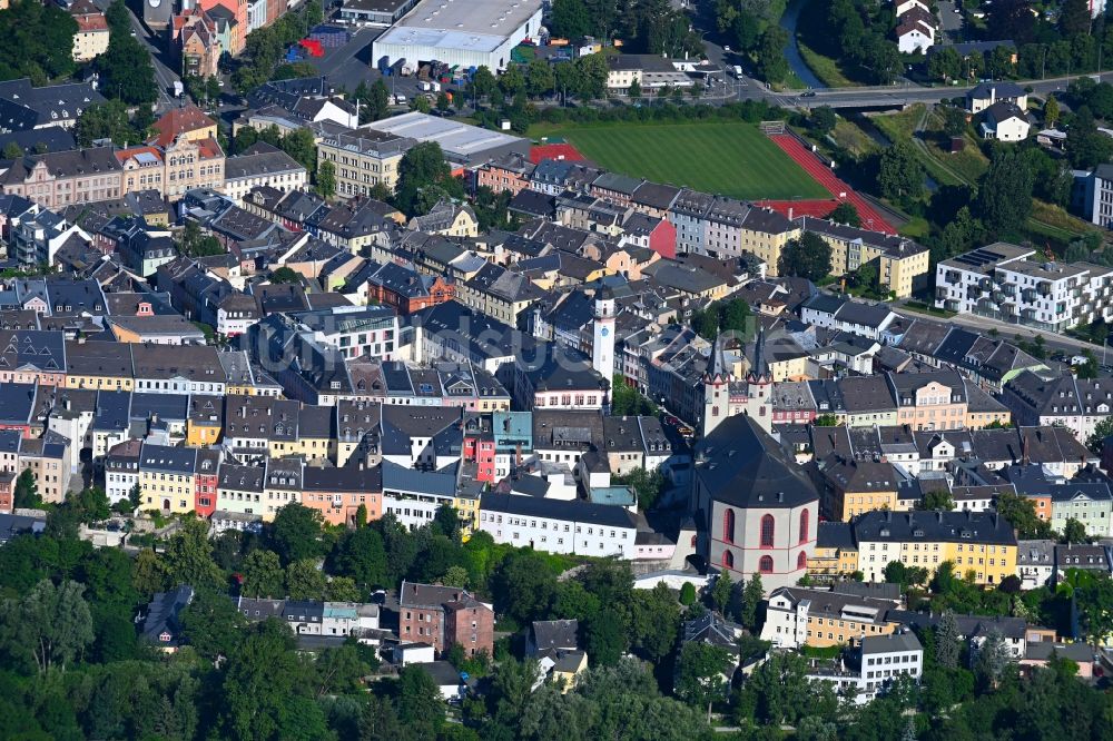 Luftbild Hof - Altstadtbereich und Innenstadtzentrum in Hof im Bundesland Bayern, Deutschland