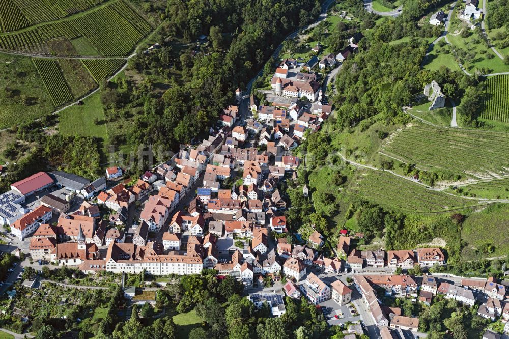 Luftaufnahme Ingelfingen - Altstadtbereich und Innenstadtzentrum in Ingelfingen im Bundesland Baden-Württemberg, Deutschland