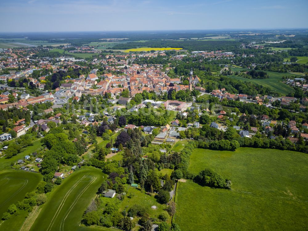 Luftaufnahme Kamenz - Altstadtbereich und Innenstadtzentrum von Kamenz im Bundesland Sachsen