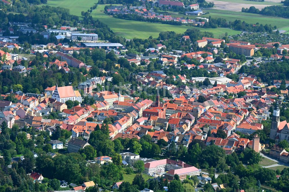 Luftbild Kamenz - Altstadtbereich und Innenstadtzentrum in Kamenz im Bundesland Sachsen, Deutschland