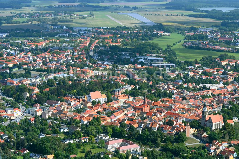 Kamenz von oben - Altstadtbereich und Innenstadtzentrum in Kamenz im Bundesland Sachsen, Deutschland