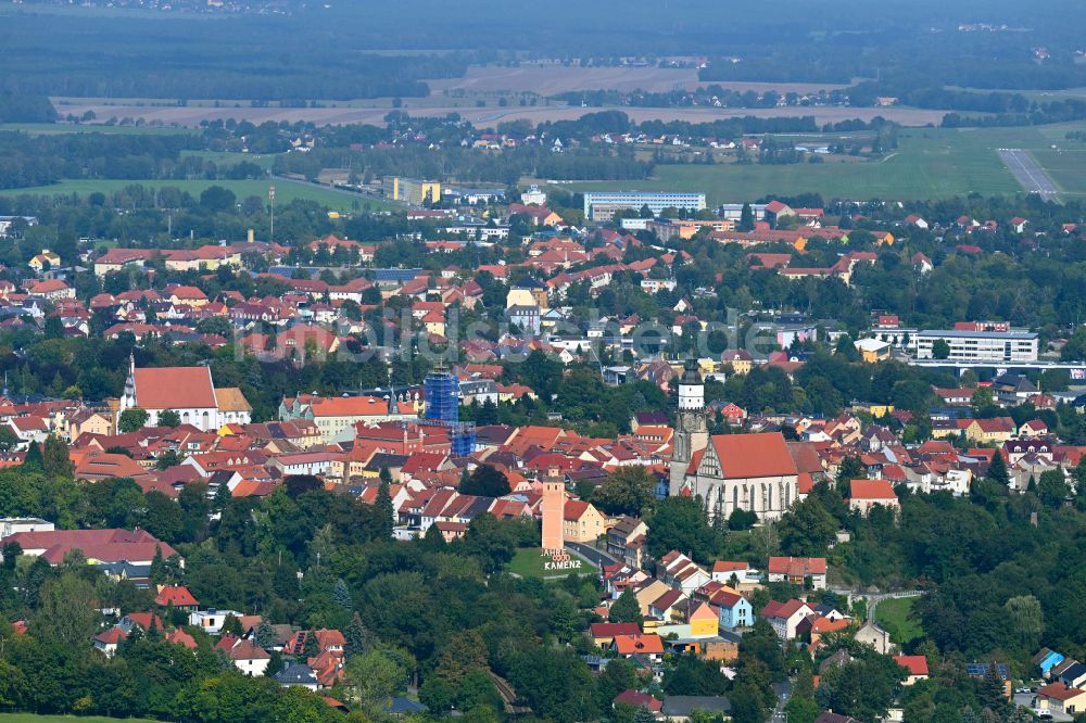 Luftbild Kamenz - Altstadtbereich und Innenstadtzentrum in Kamenz im Bundesland Sachsen, Deutschland