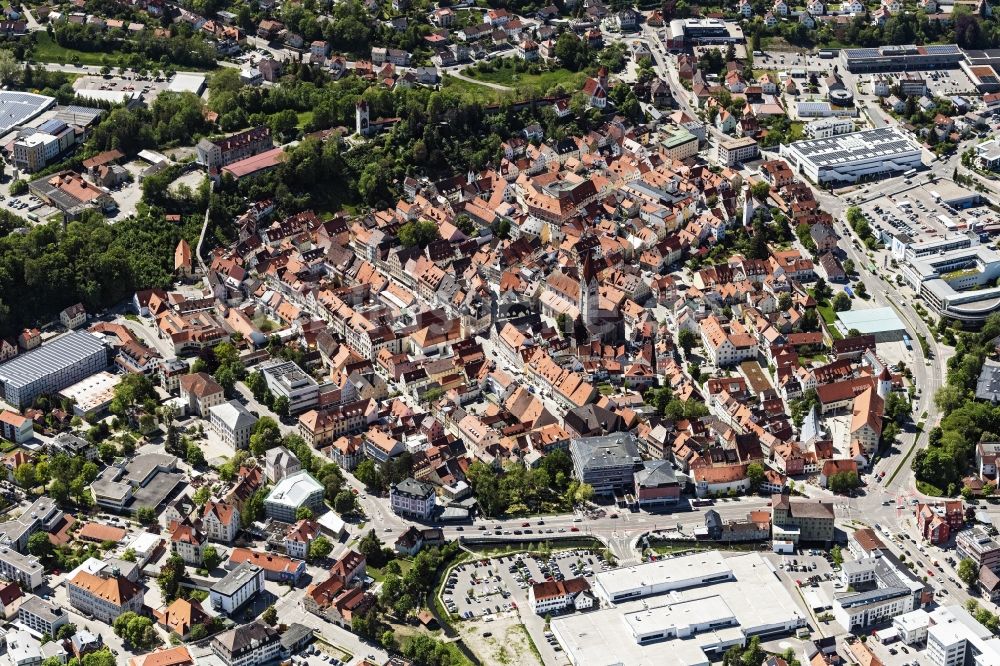 Luftbild Kaufbeuren - Altstadtbereich und Innenstadtzentrum in Kaufbeuren im Bundesland Bayern, Deutschland