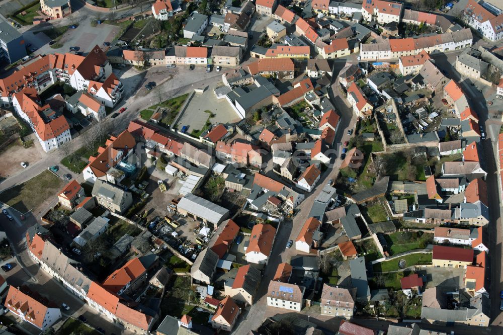 Luftbild Könnern - Altstadtbereich und Innenstadtzentrum in Könnern im Bundesland Sachsen-Anhalt, Deutschland