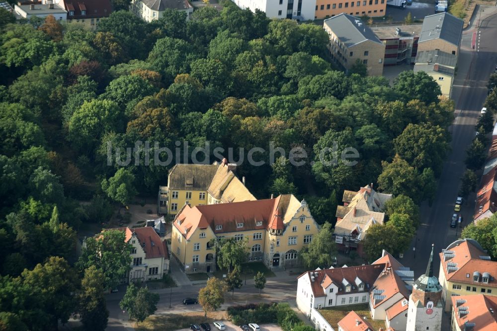 Köthen (Anhalt) von oben - Altstadtbereich und Innenstadtzentrum in Köthen (Anhalt) im Bundesland Sachsen-Anhalt