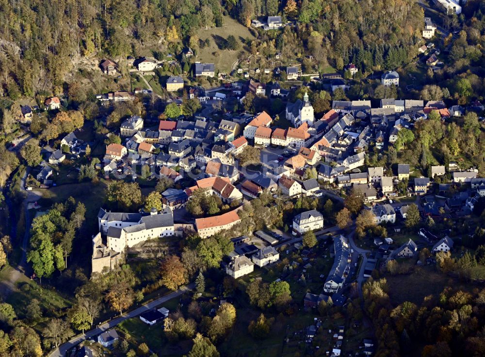 Luftbild Altenberg - Altstadtbereich und Innenstadtzentrum in Lauenstein im Bundesland Sachsen, Deutschland