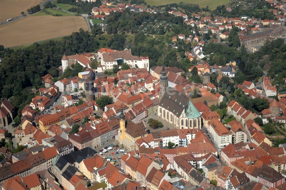 Luftbild Löbau - Altstadtbereich und Innenstadtzentrum in Löbau im Bundesland Sachsen, Deutschland